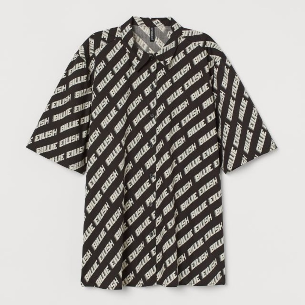 Women’s H&M Divided Oversized Billie Eillish Shirt, Size S